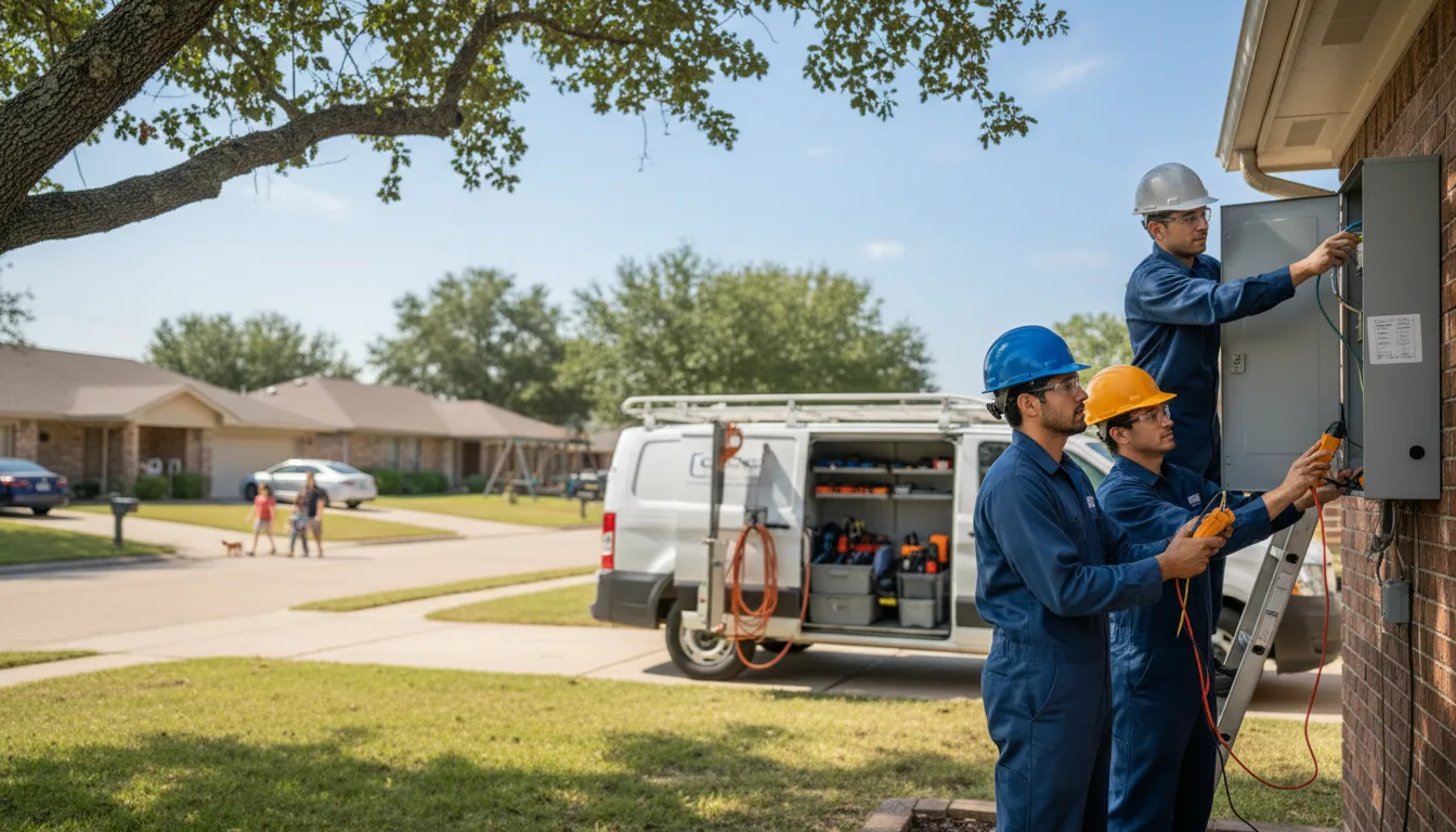 Certified electrician providing emergency electrical services in Philipp, MS
